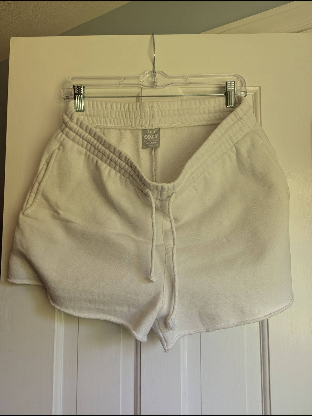 TNA Cozy Women's White Athletic Lounge Shorts